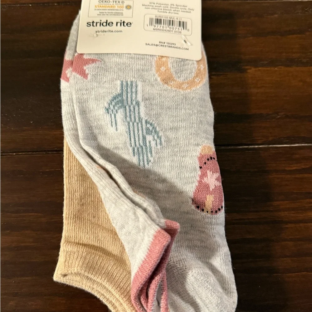 Surprize by Stride Rite Girls' Socks 3 - 3 Pair Packs